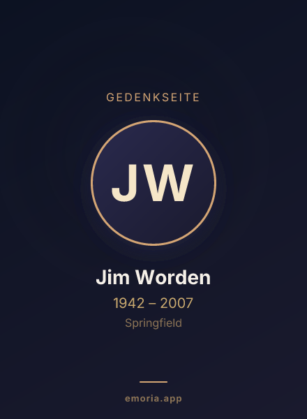 Gedenkportrait von Jim Worden