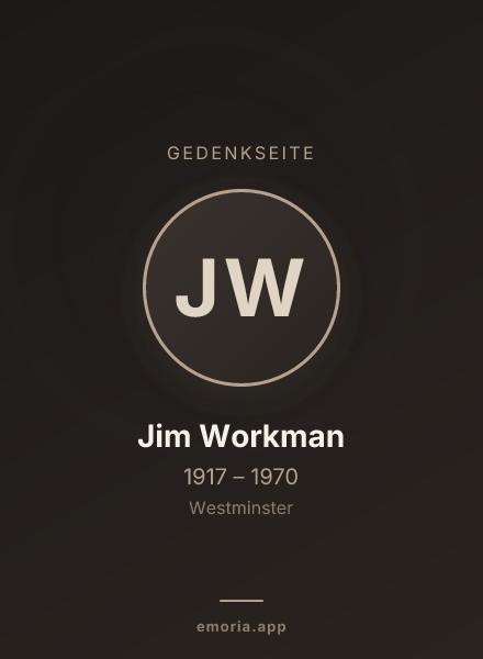 Gedenkportrait von Jim Workman
