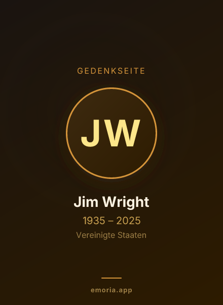 Gedenkportrait von Jim Wright