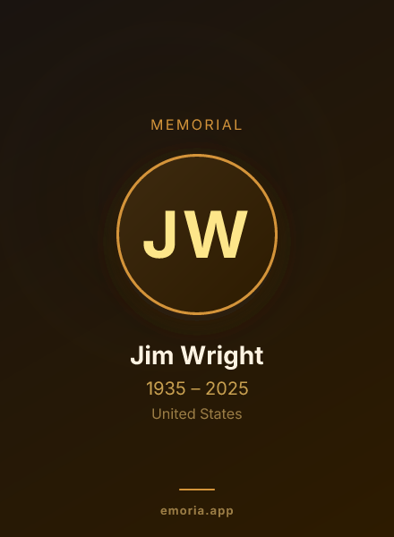 Memorial portrait of Jim Wright