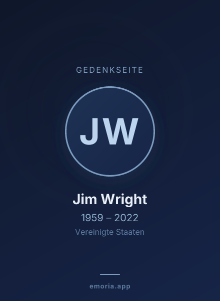 Gedenkportrait von Jim Wright