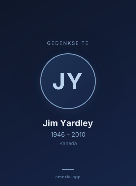 Gedenkportrait von Jim Yardley
