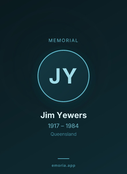 Memorial portrait of Jim Yewers