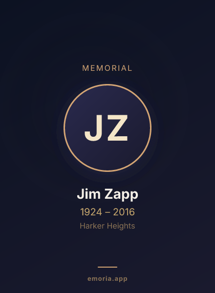 Memorial portrait of Jim Zapp