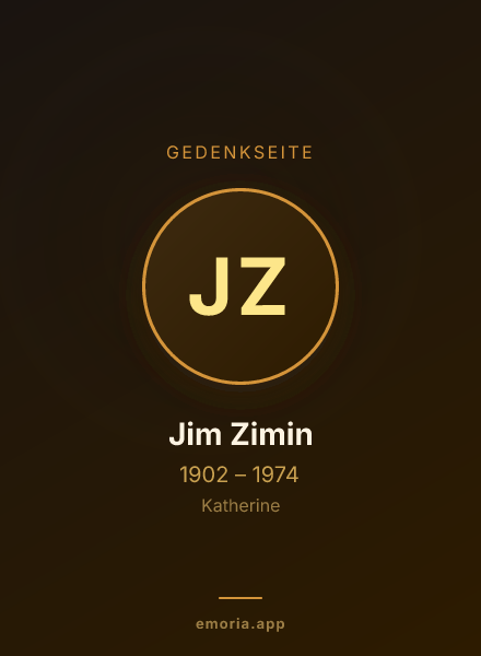 Gedenkportrait von Jim Zimin