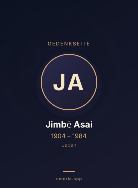Gedenkportrait von Jimbē Asai