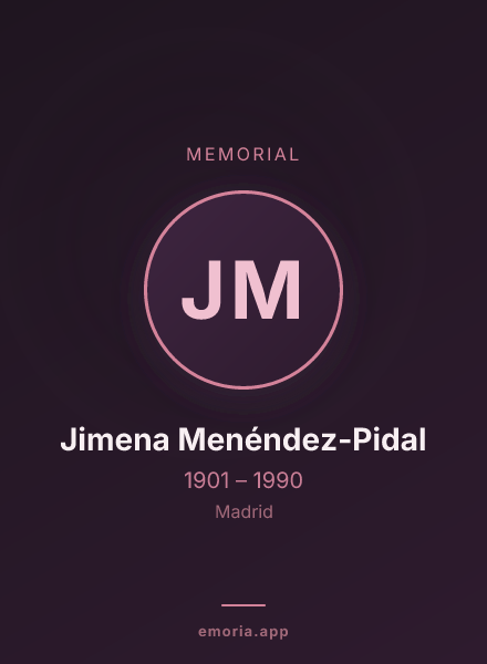 Memorial portrait of Jimena Menéndez-Pidal