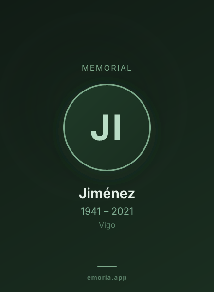 Memorial portrait of Jiménez
