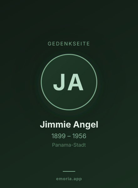 Gedenkportrait von Jimmie Angel