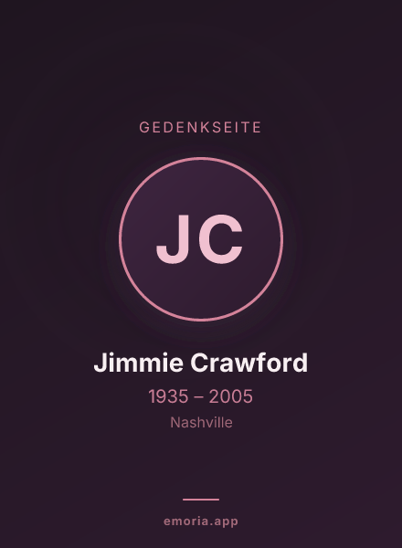 Gedenkportrait von Jimmie Crawford