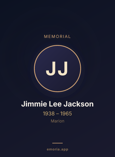 Memorial portrait of Jimmie Lee Jackson