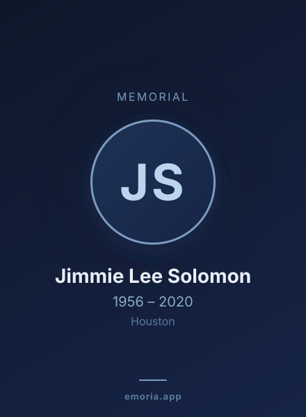 Memorial portrait of Jimmie Lee Solomon