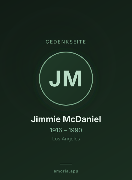 Gedenkportrait von Jimmie McDaniel