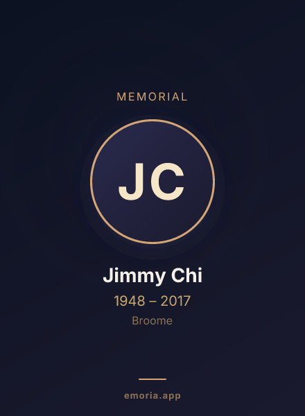 Memorial portrait of Jimmy Chi