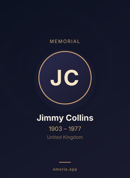 Memorial portrait of Jimmy Collins