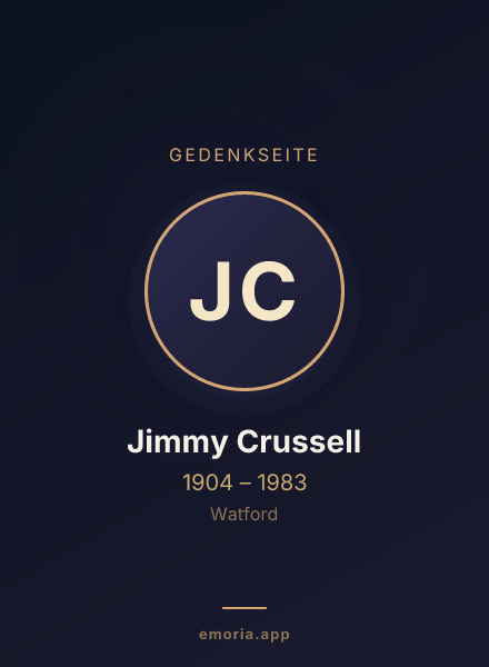 Gedenkportrait von Jimmy Crussell