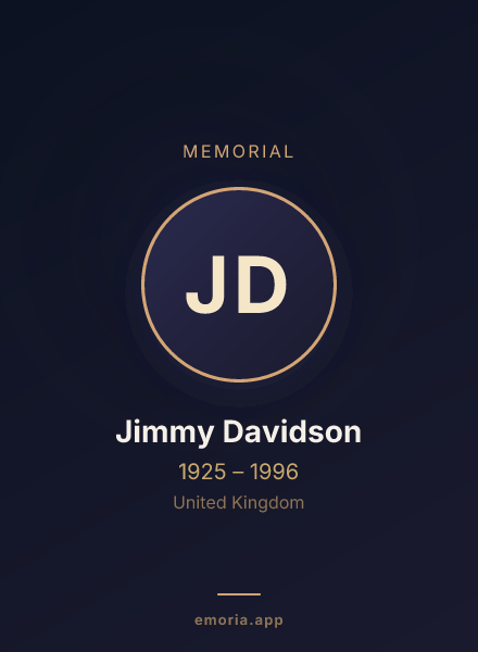 Memorial portrait of Jimmy Davidson