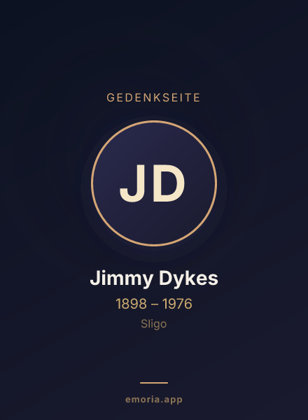 Gedenkportrait von Jimmy Dykes