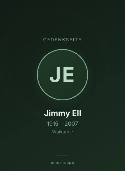 Gedenkportrait von Jimmy Ell