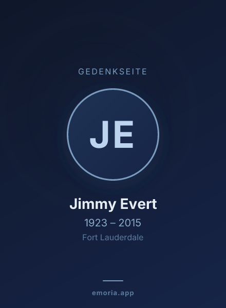 Gedenkportrait von Jimmy Evert