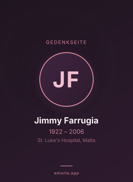 Gedenkportrait von Jimmy Farrugia