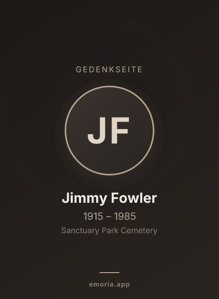 Gedenkportrait von Jimmy Fowler