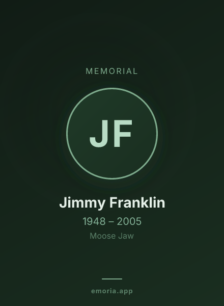 Memorial portrait of Jimmy Franklin