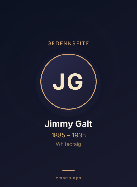Gedenkportrait von Jimmy Galt