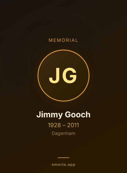 Memorial portrait of Jimmy Gooch