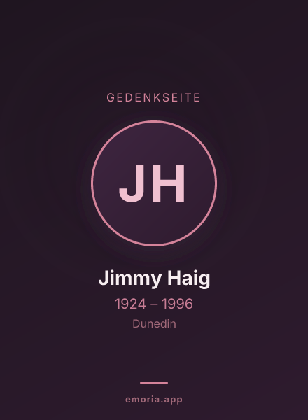 Gedenkportrait von Jimmy Haig