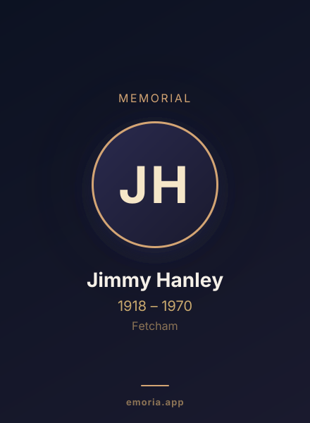 Memorial portrait of Jimmy Hanley