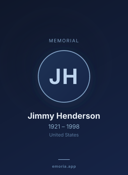 Memorial portrait of Jimmy Henderson