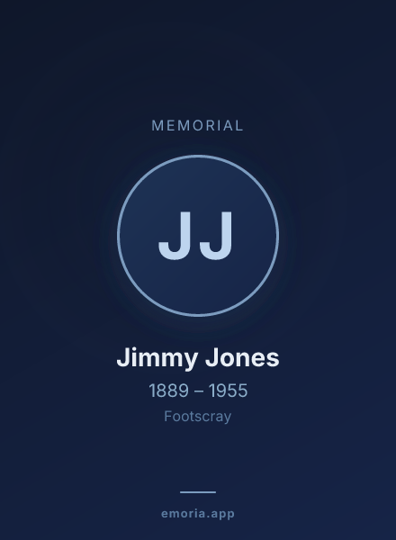 Memorial portrait of Jimmy Jones