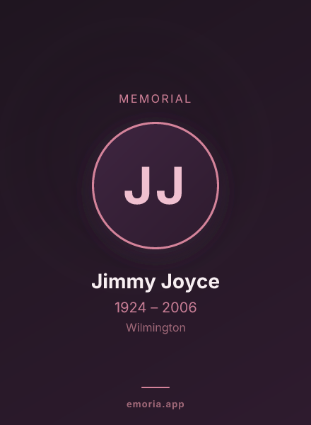 Memorial portrait of Jimmy Joyce