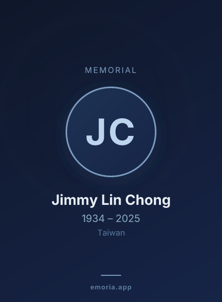 Memorial portrait of Jimmy Lin Chong