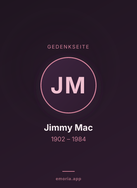 Gedenkportrait von Jimmy Mac