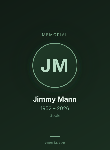 Memorial portrait of Jimmy Mann