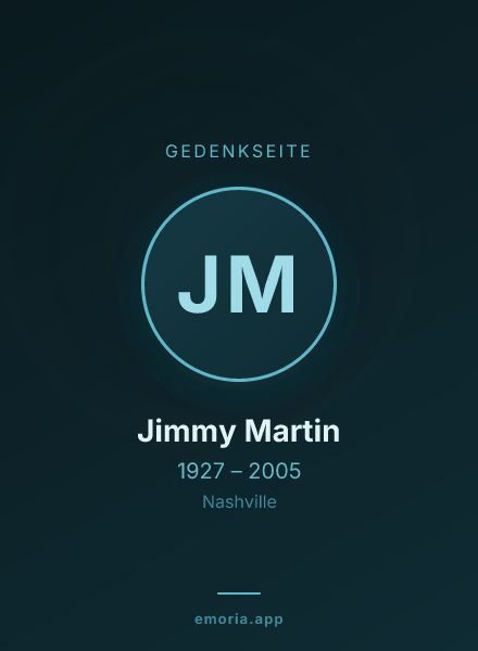 Gedenkportrait von Jimmy Martin