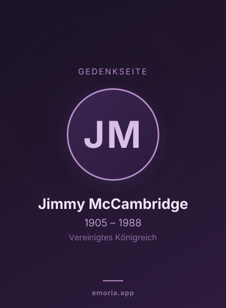 Gedenkportrait von Jimmy McCambridge