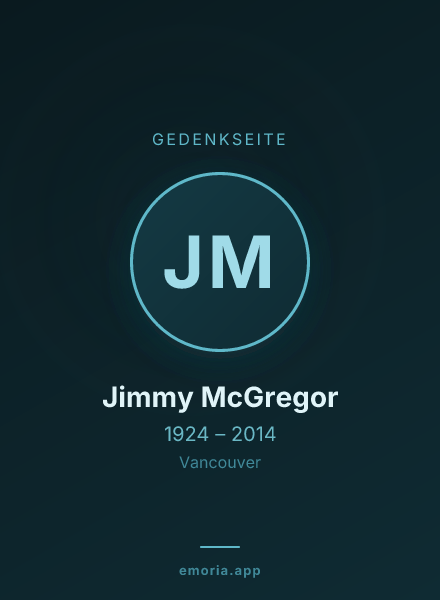 Gedenkportrait von Jimmy McGregor
