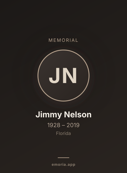 Memorial portrait of Jimmy Nelson