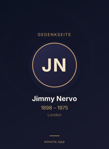 Gedenkportrait von Jimmy Nervo