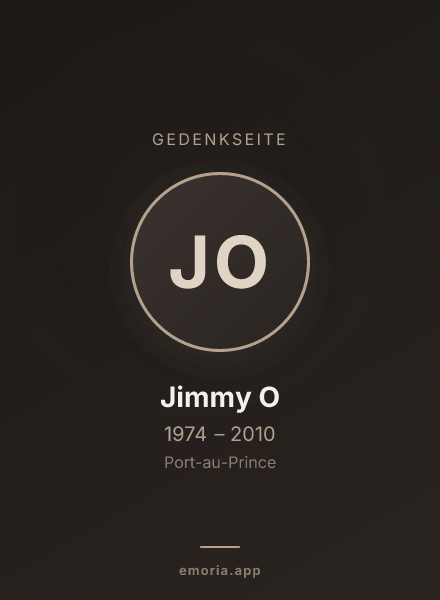 Gedenkportrait von Jimmy O