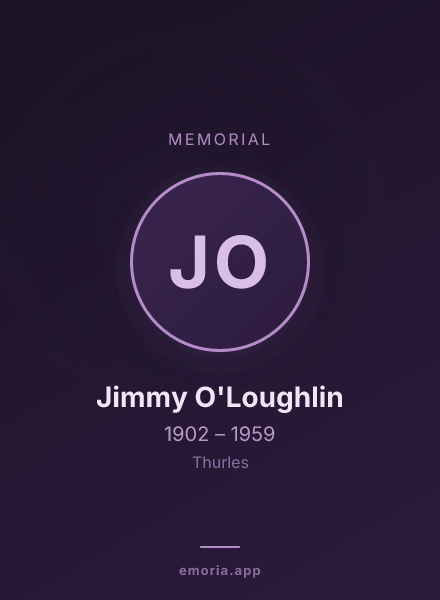 Memorial portrait of Jimmy O'Loughlin