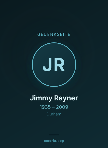 Gedenkportrait von Jimmy Rayner