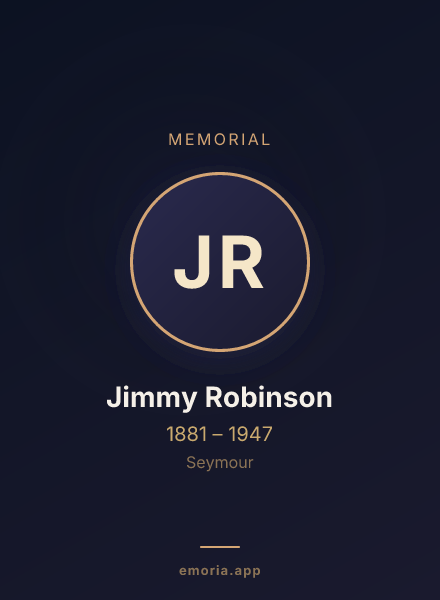 Memorial portrait of Jimmy Robinson