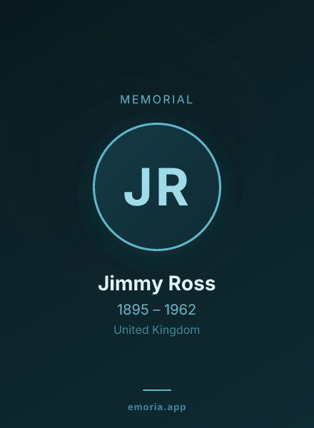 Memorial portrait of Jimmy Ross