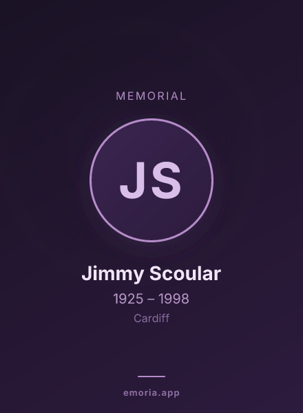 Memorial portrait of Jimmy Scoular