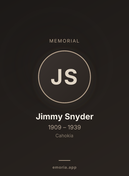 Memorial portrait of Jimmy Snyder
