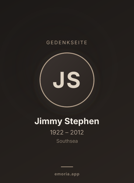 Gedenkportrait von Jimmy Stephen